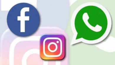 WhatsApp, Instagram ,Facebook